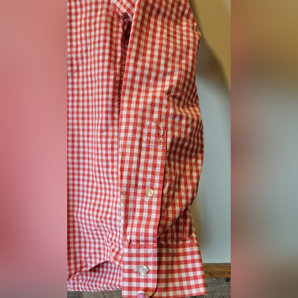 Vineyard Vines Slim Fit Tucker Shirt Red And White Checkered Button-up - Picture 5 of 7